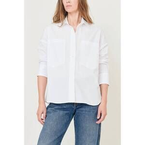 NEW SECULAR molly poplin shirt top in white